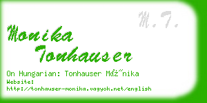 monika tonhauser business card